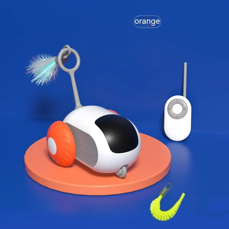 Remote Control Interactive Cat Car Toy USB Charging Chasing Automatic.