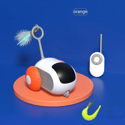 Remote Control Interactive Cat Car Toy USB Charging Chasing Automatic.