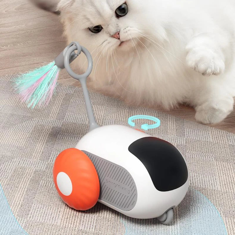 Remote Control Interactive Cat Car Toy USB Charging Chasing Automatic.