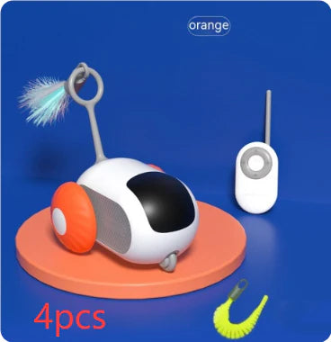 Remote Control Interactive Cat Car Toy USB Charging Chasing Automatic.