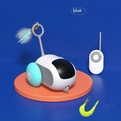 Remote Control Interactive Cat Car Toy USB Charging Chasing Automatic.