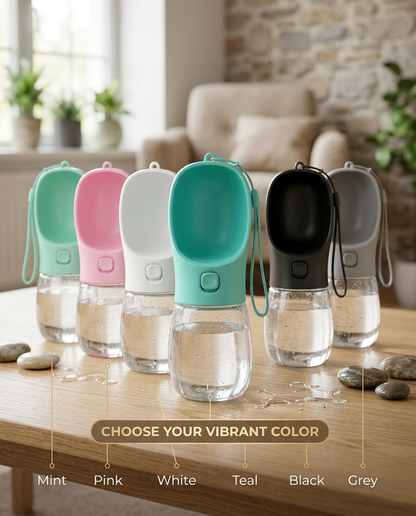 2-in-1 Dog Water Bottle with Food Storage