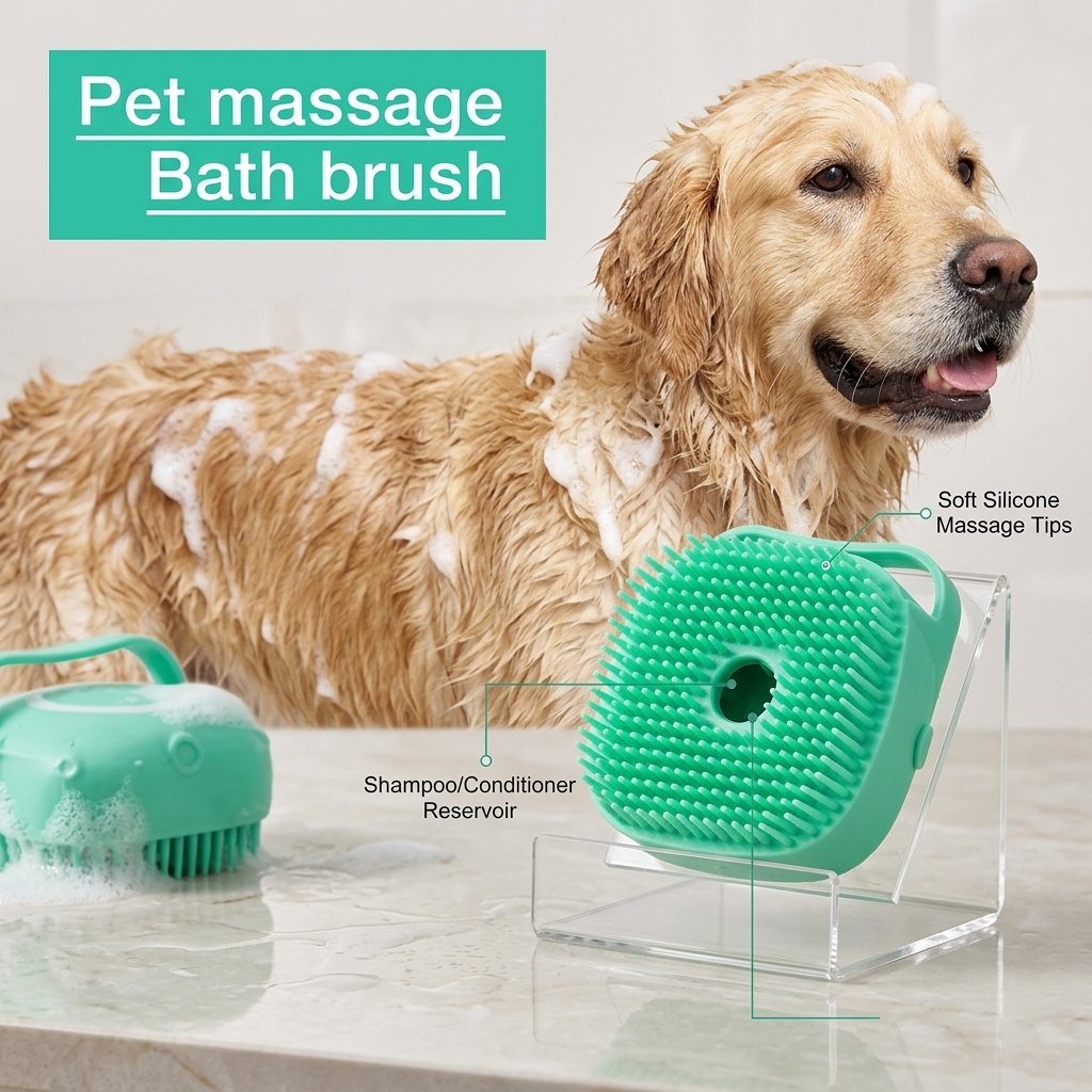 Pet Dog Shampoo Massager Brush