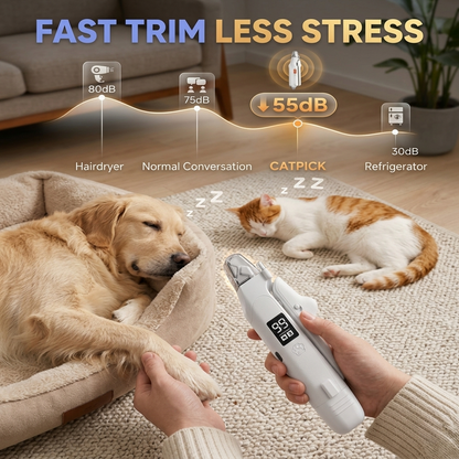 Electric Pet Nail Clipper with Nail Glainder