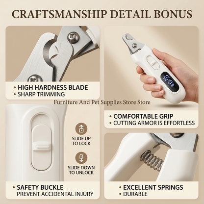 Electric Pet Nail Clipper with Nail Glainder