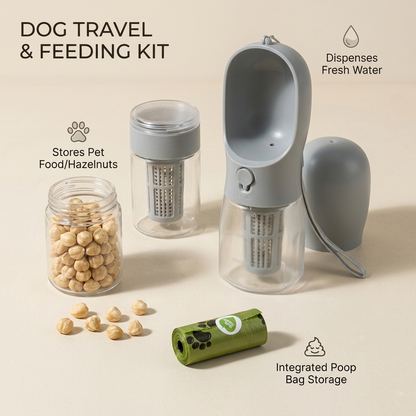 Dog Water Cup Drinking Food Garbage Bag Three-in-one .