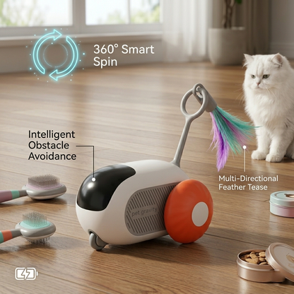 Remote Control Interactive Cat Car Toy USB Charging Chasing Automatic.
