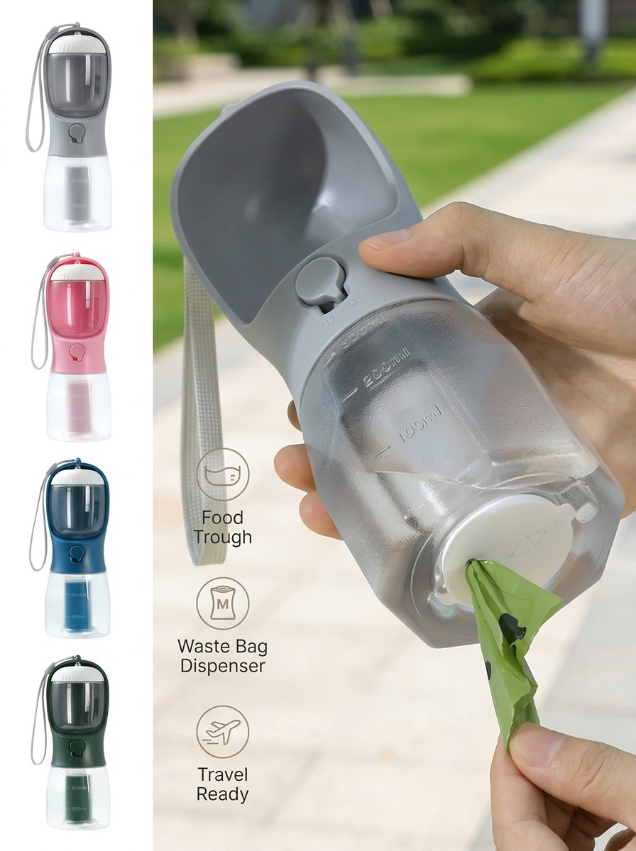 Dog Water Cup Drinking Food Garbage Bag Three-in-one .