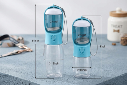 2-in-1 Dog Water Bottle with Food Storage