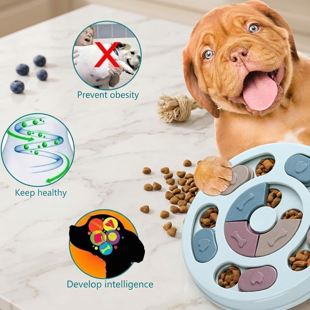 Interactive Dog Puzzle Feeder Toy