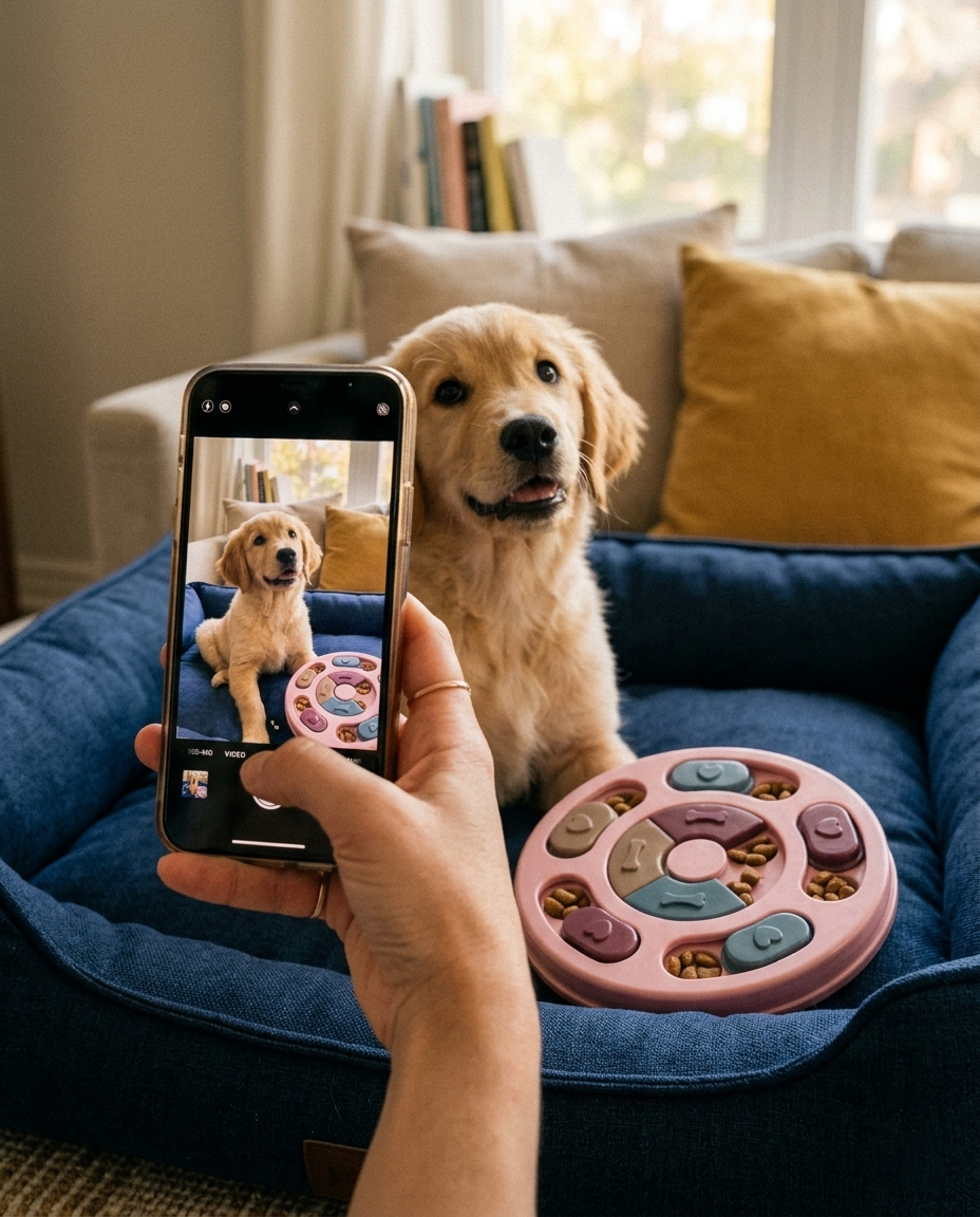 Interactive Dog Puzzle Feeder Toy