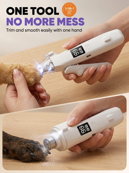 Electric Pet Nail Clipper with Nail Glainder