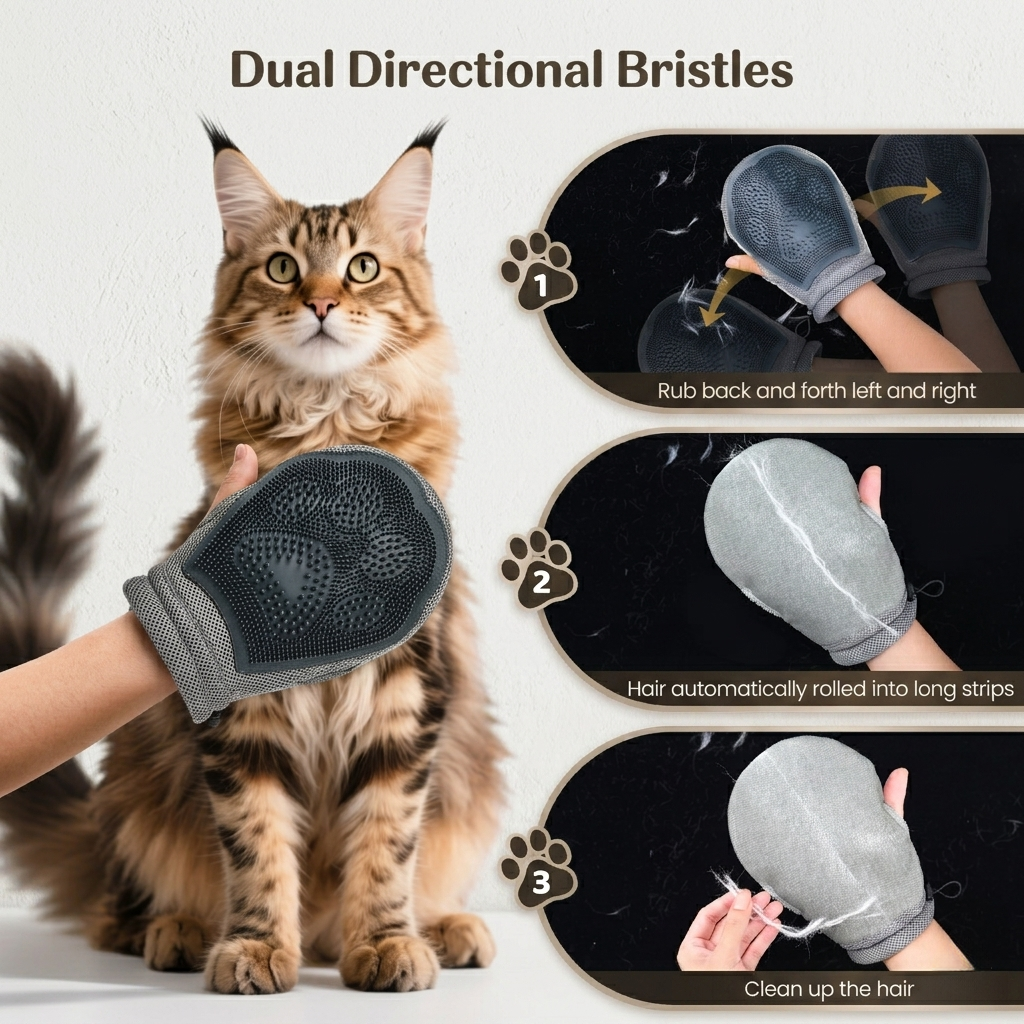 2-in-1 Pet Grooming Glove