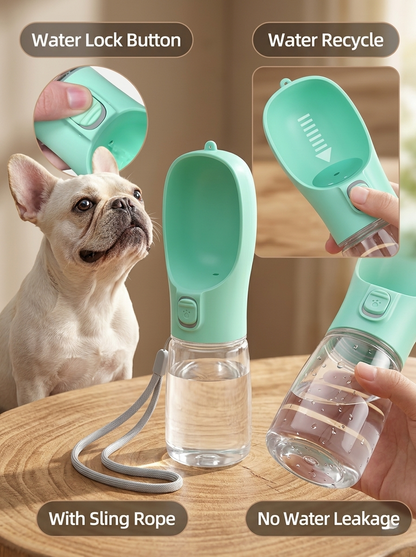 2-in-1 Dog Water Bottle with Food Storage