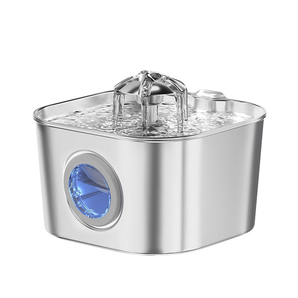 Stainless Steel Cat Water Fountain – 2.5L