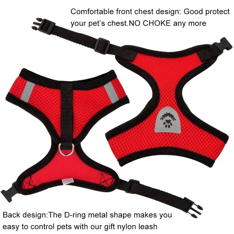 Pet Harness with Lead Leash Adjustable Vest