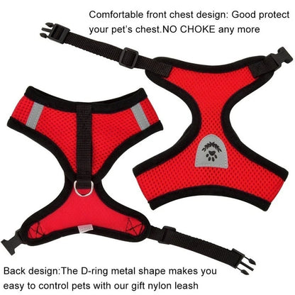 Pet Harness with Lead Leash Adjustable Vest