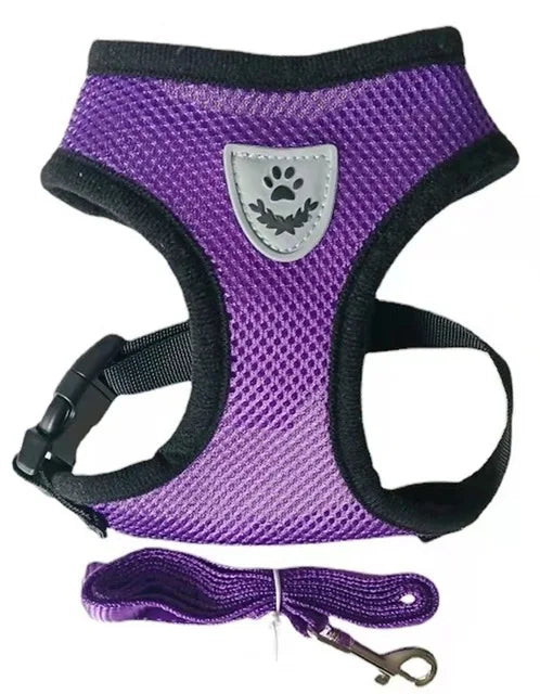Pet Harness with Lead Leash Adjustable Vest